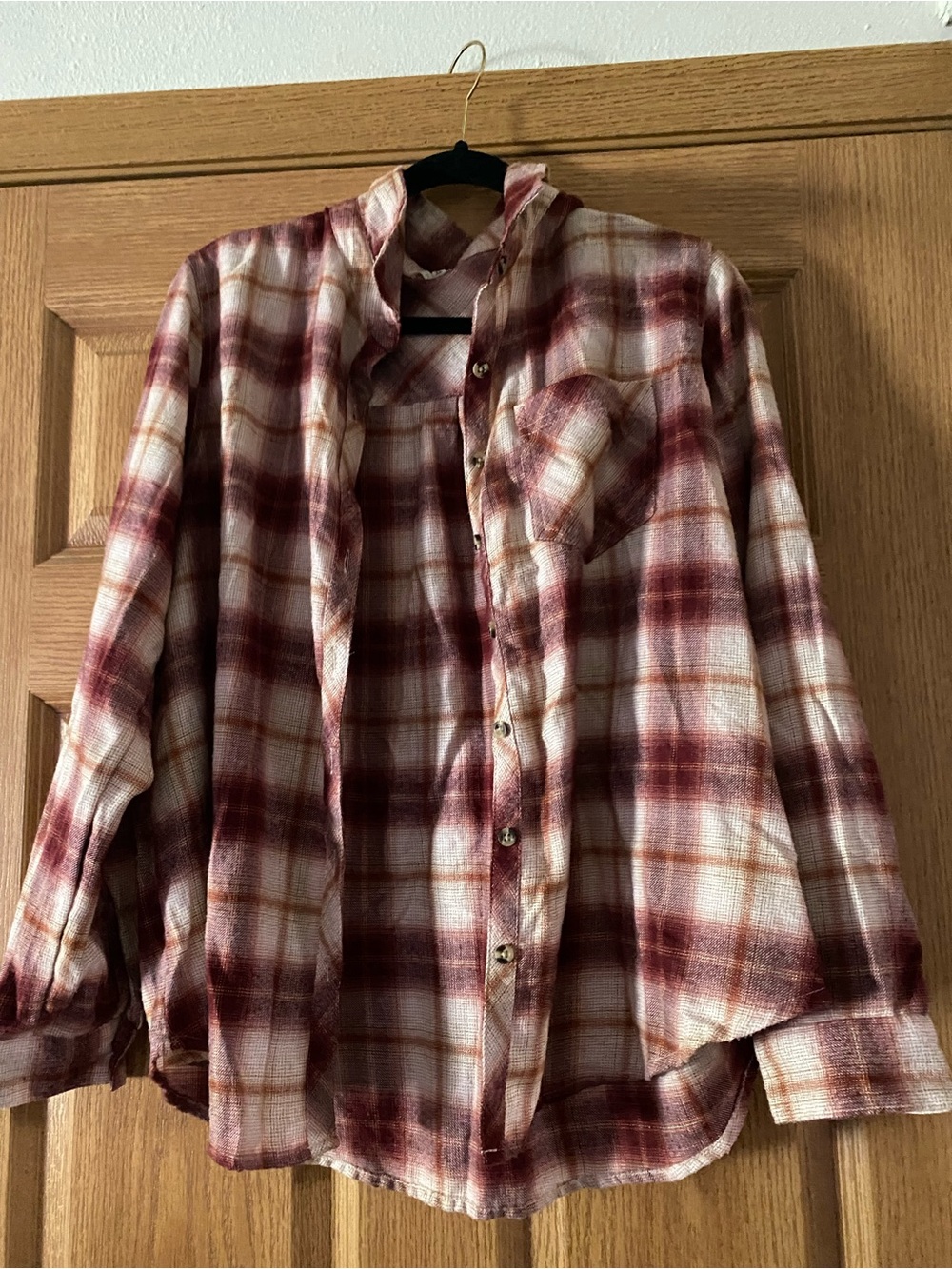 Maurice’s women’s flannel plaid button front size xl fall